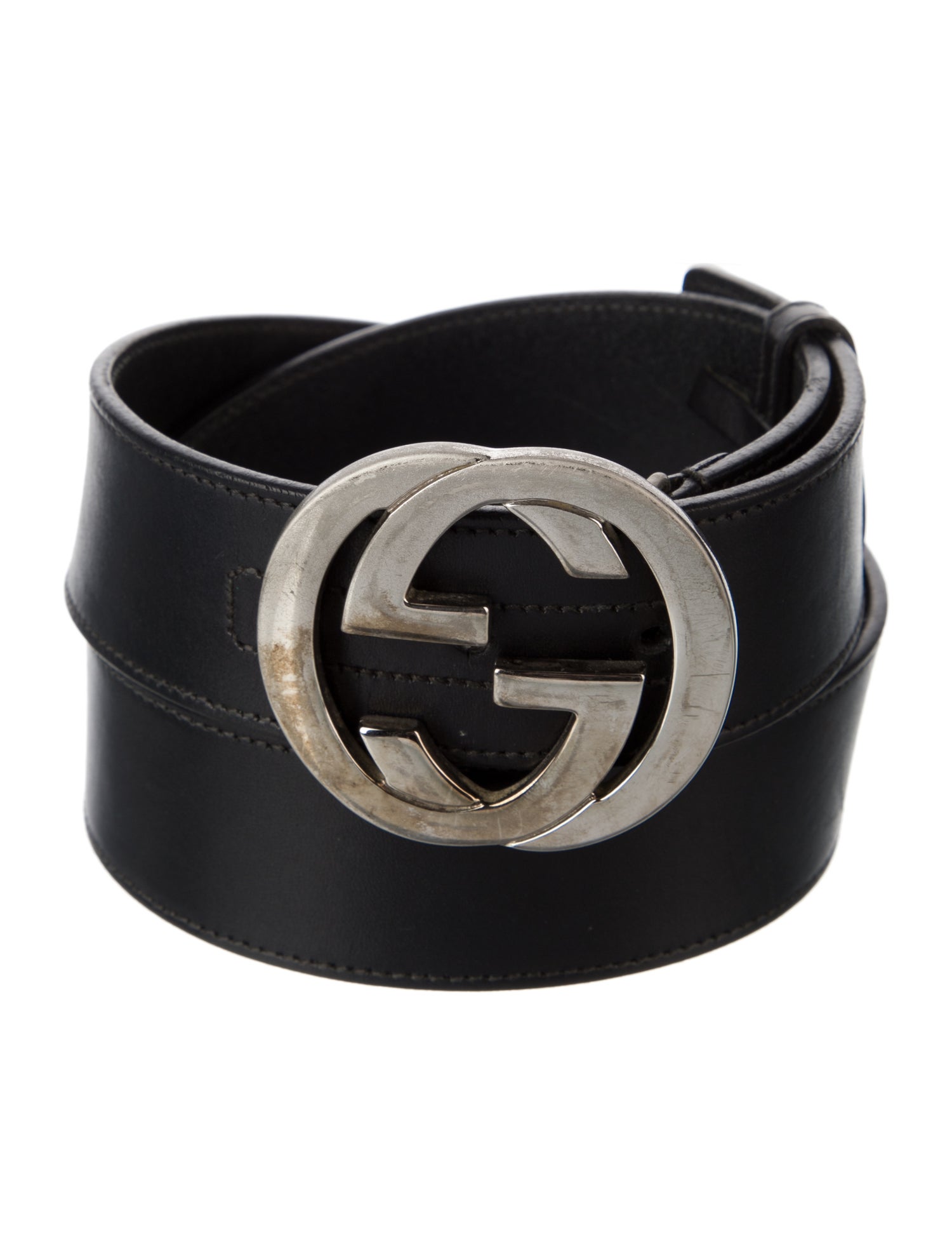 Gucci Interlocking G Logo Leather Waist Belt