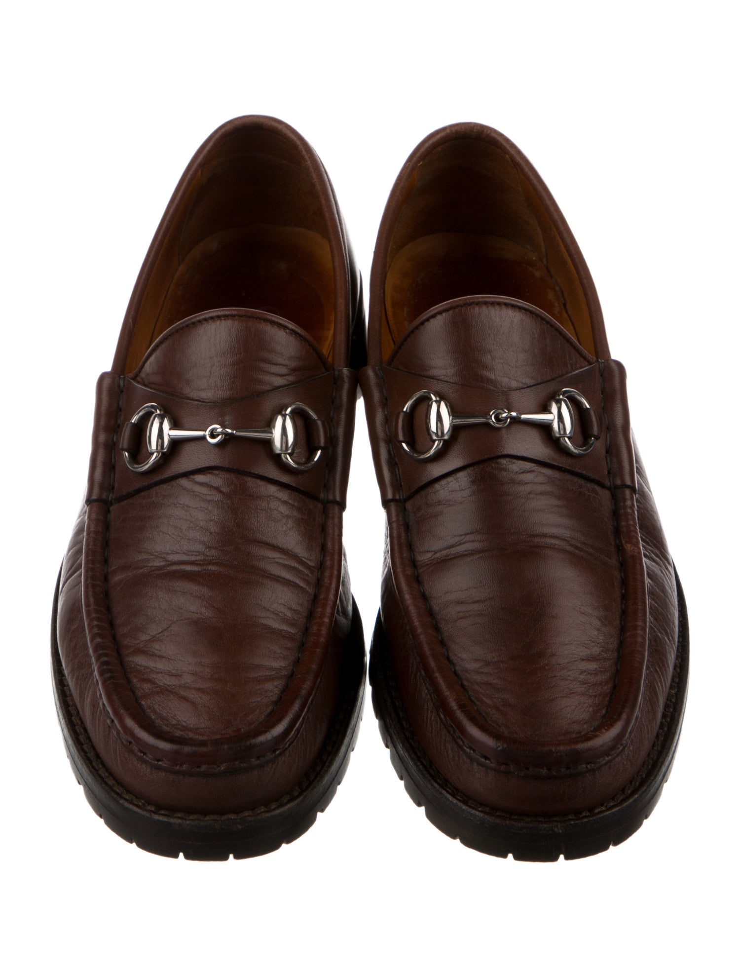 Gucci 1955 Horsebit Accent Leather Dress Loafers