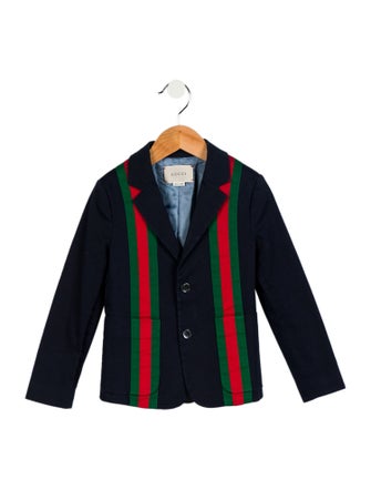Gucci Toddler Boys' Web Accent Blazer