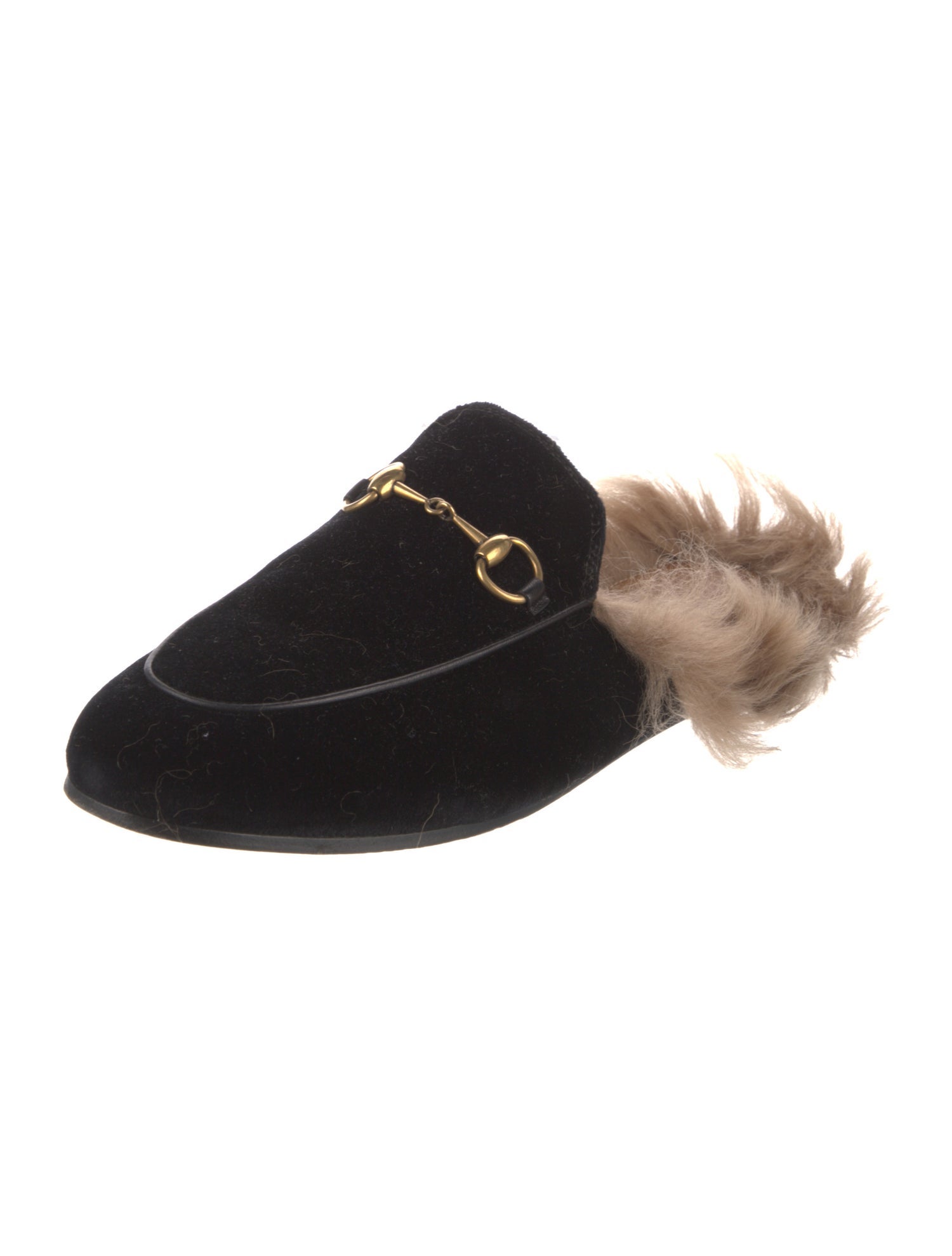 Gucci 1955 Horsebit Accent Velvet Mules