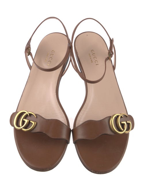 Gucci Running GG Logo Leather Slides