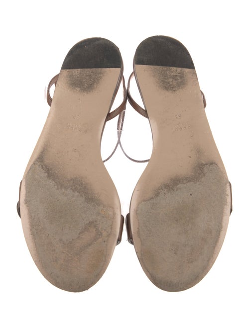 Gucci Running GG Logo Leather Slides