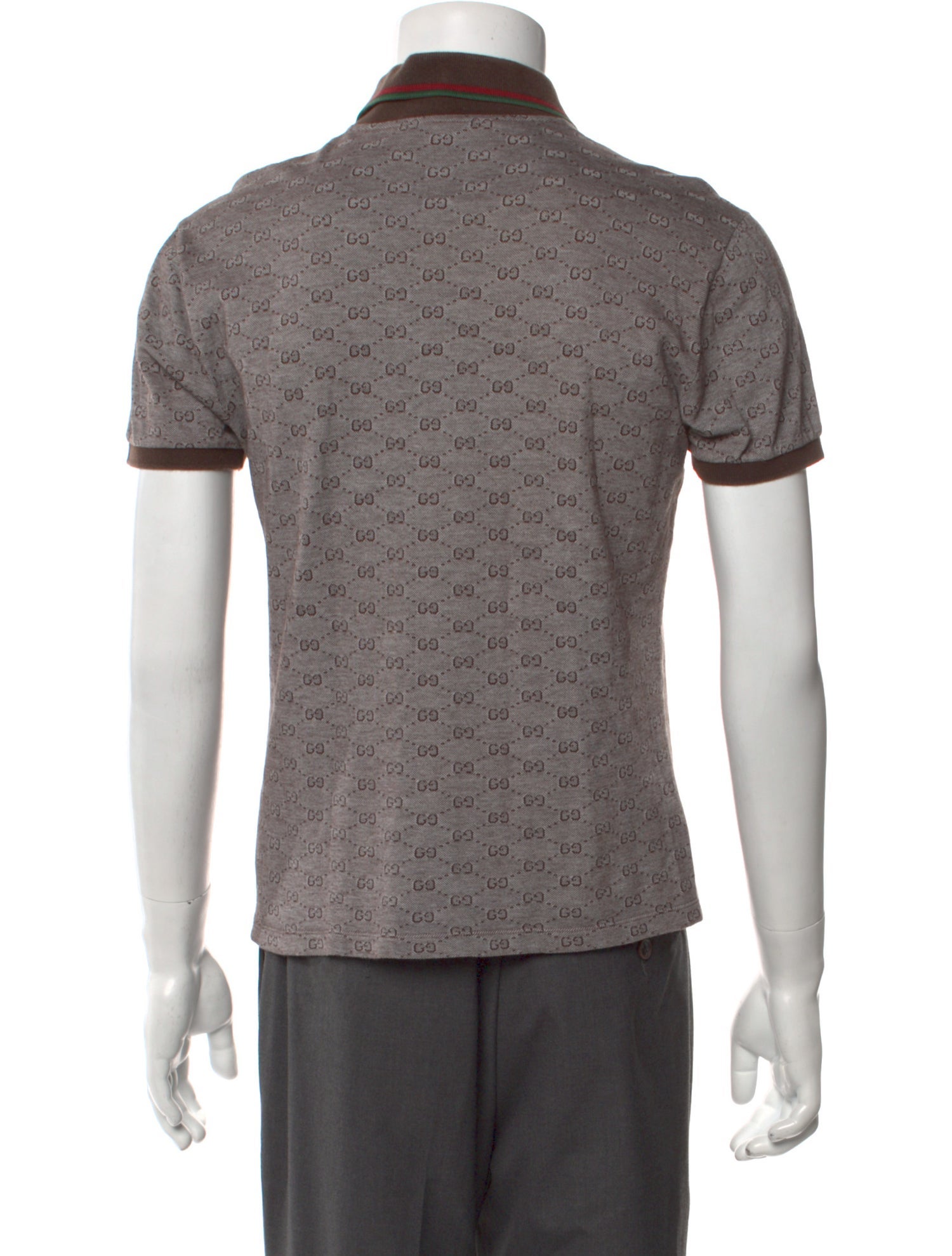 Gucci Printed V-Neck Polo Shirt