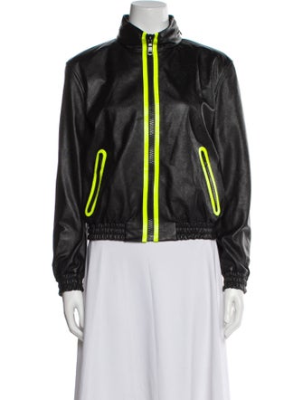 Gucci Lambskin Striped Bomber Jacket