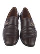 Gucci Web Accent Leather Loafers