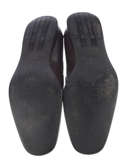 Gucci Web Accent Leather Loafers