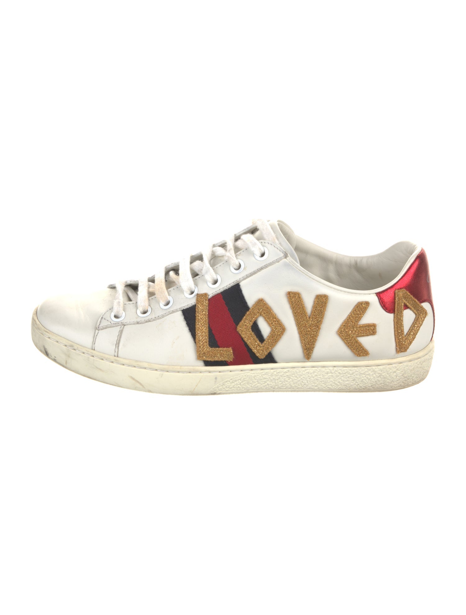 Gucci Sylvie Web Accent Leather Sneakers