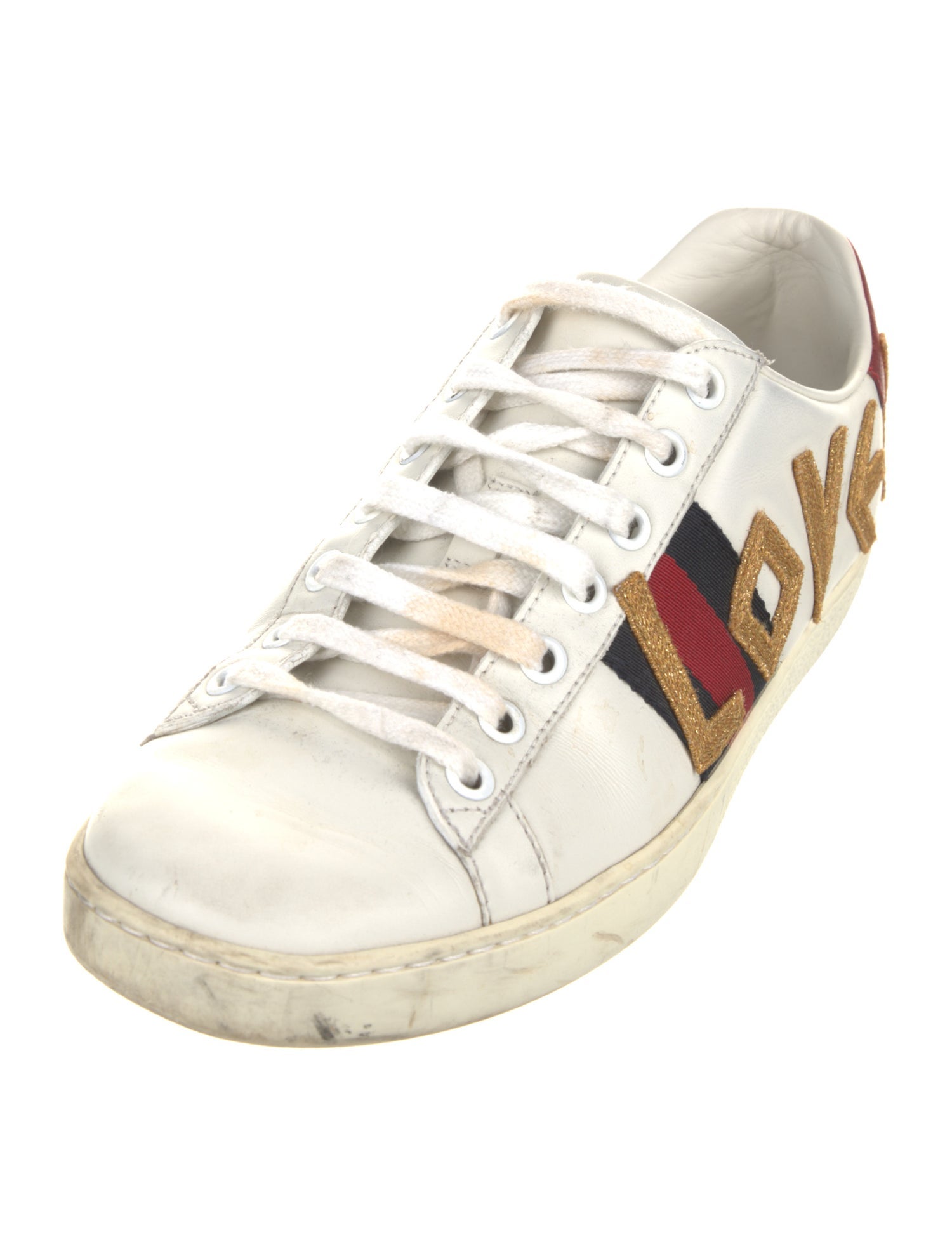 Gucci Sylvie Web Accent Leather Sneakers