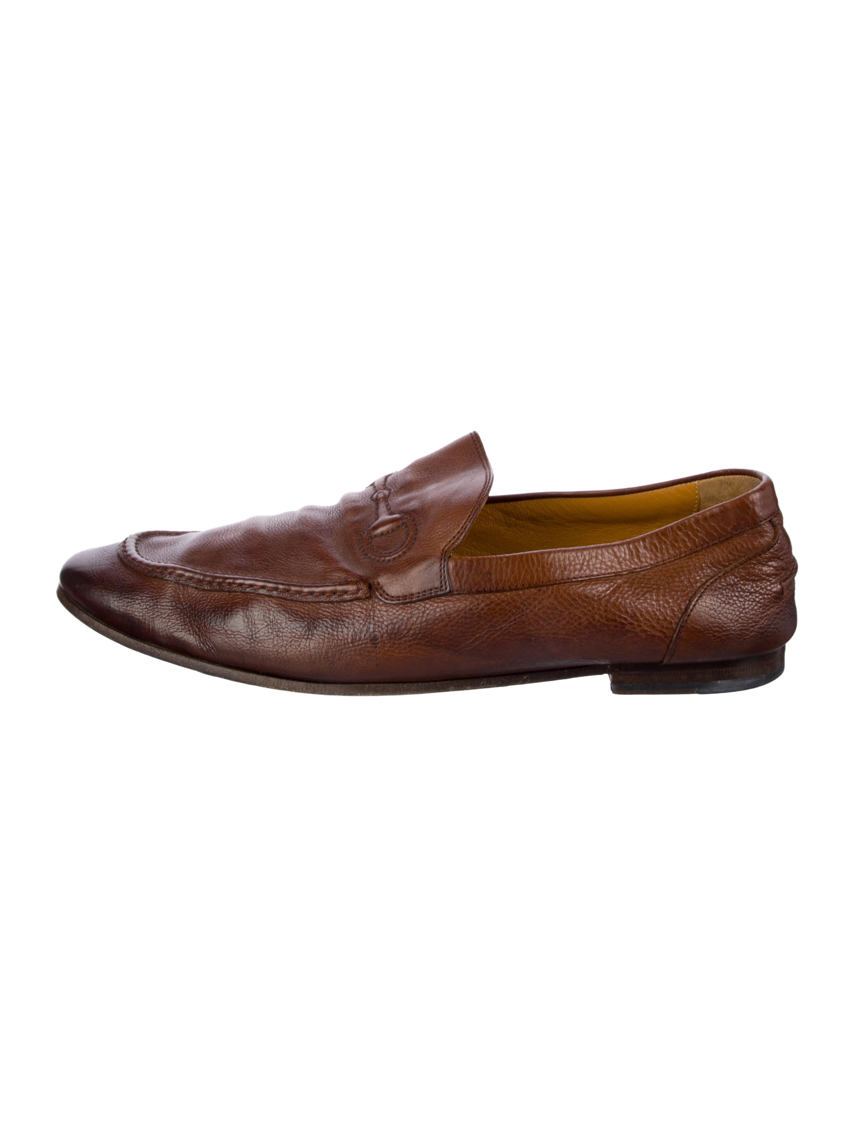 Gucci Horsebit Accent Leather Loafers