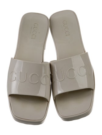 Gucci Plastique GG Logo Slides