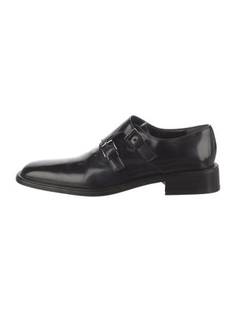 Gucci Signature Logo Leather Monk Straps