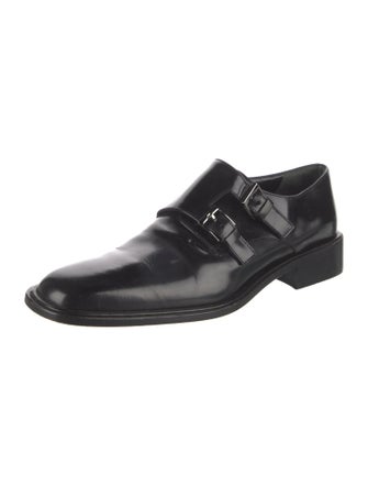 Gucci Signature Logo Leather Monk Straps