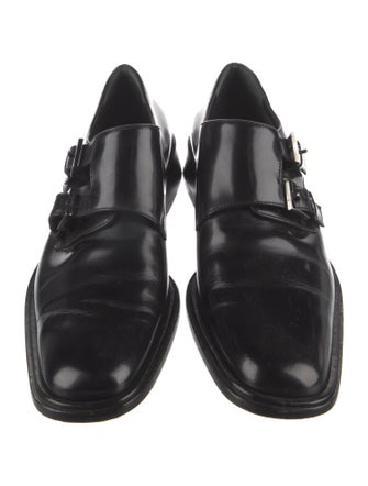 Gucci Signature Logo Leather Monk Straps