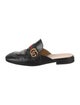 Gucci Web Accent Leather Slippers