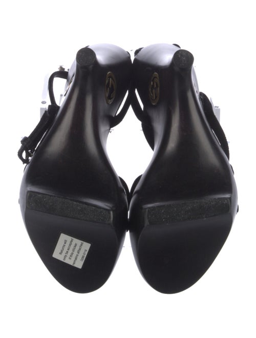 Gucci Interlocking G Logo Velvet Sandals