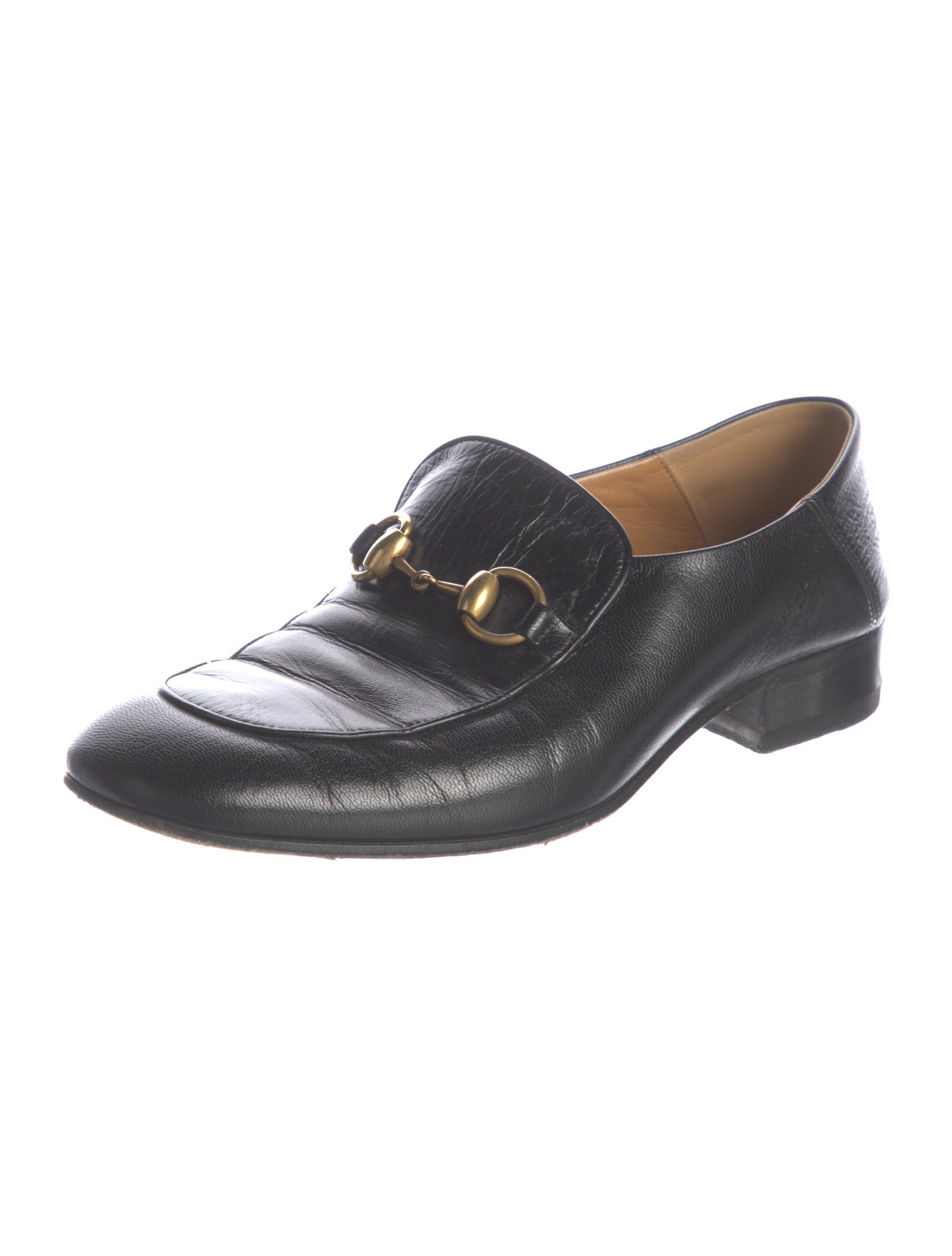 Gucci Horsebit Accent Leather Loafers