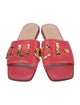Gucci Horsebit Accent Leather Slides