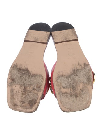 Gucci Horsebit Accent Leather Slides