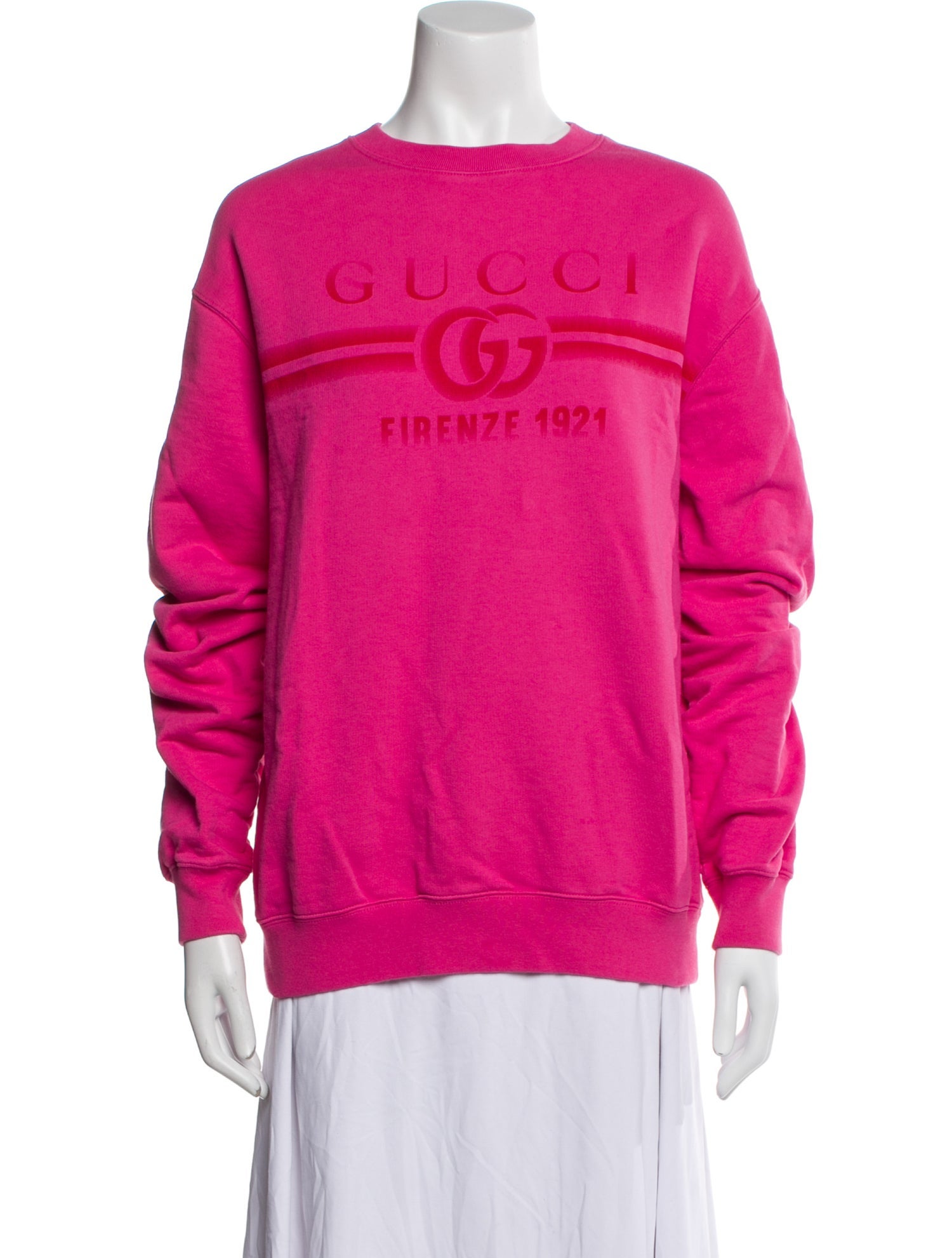 Gucci Graphic Print Crew Neck Sweater