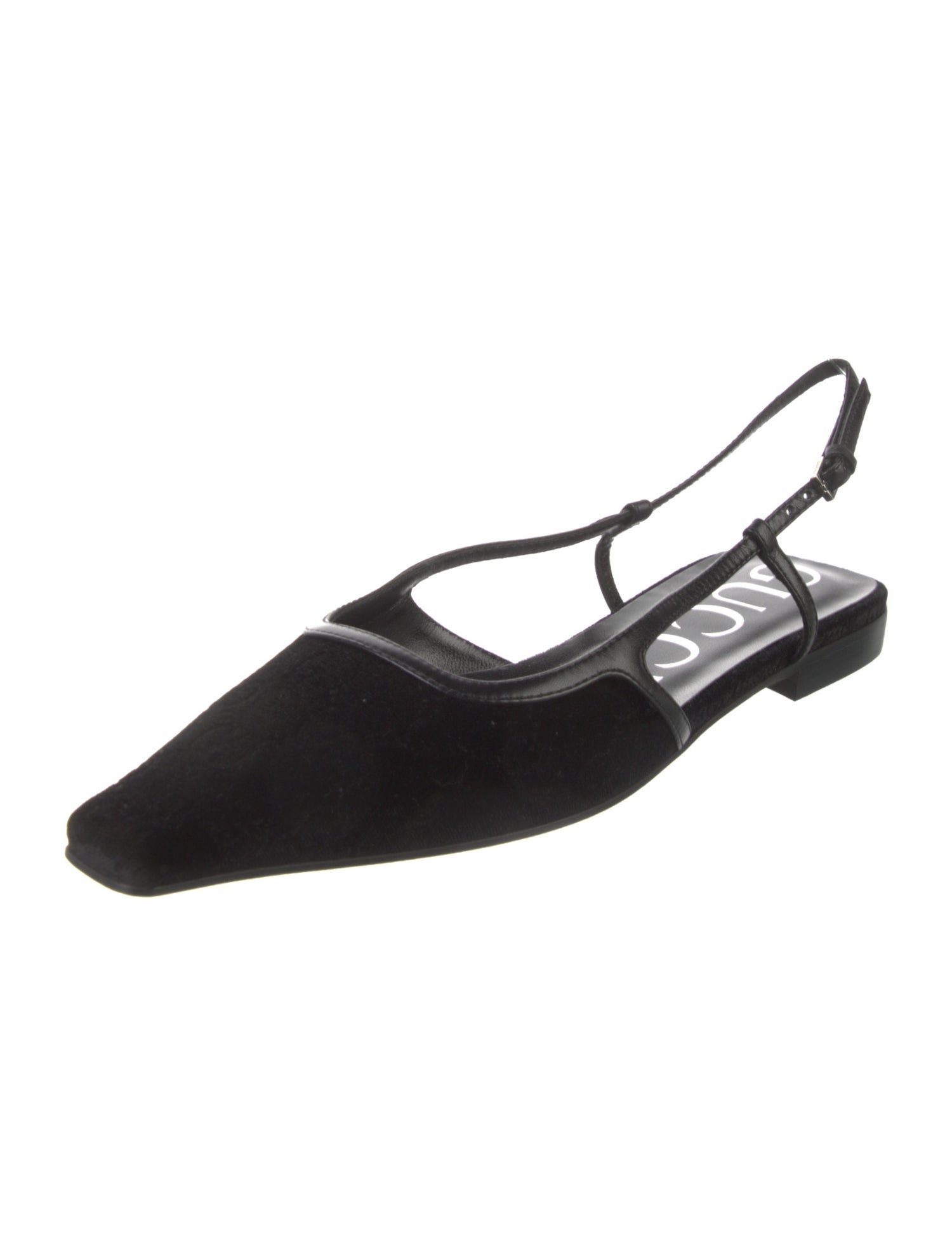 Gucci GG Canvas Velvet Slingback Flats w/ Tags