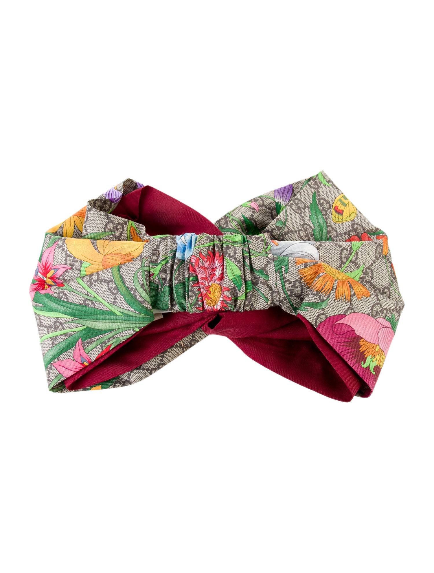 Gucci Silk Monogram Flora Print Headband