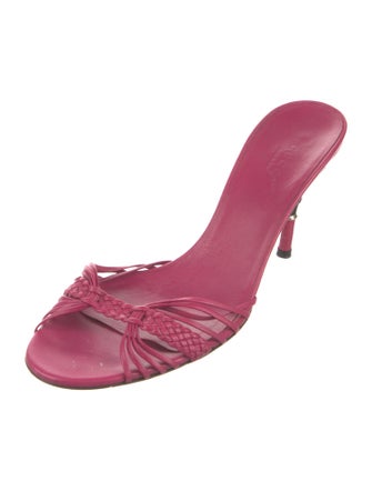 Gucci Bamboo Accent Leather Slides