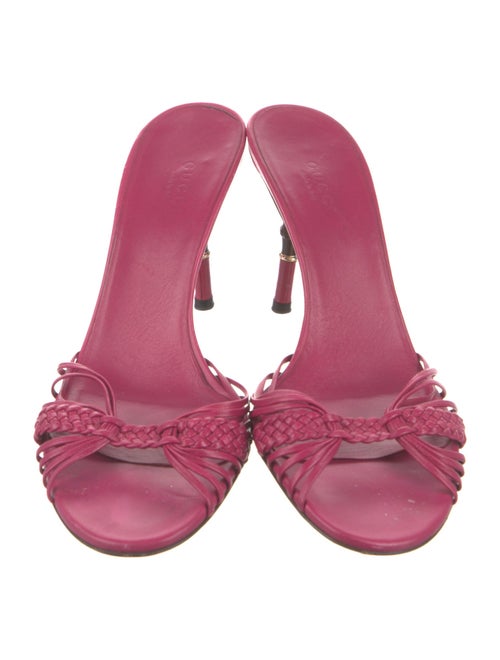 Gucci Bamboo Accent Leather Slides