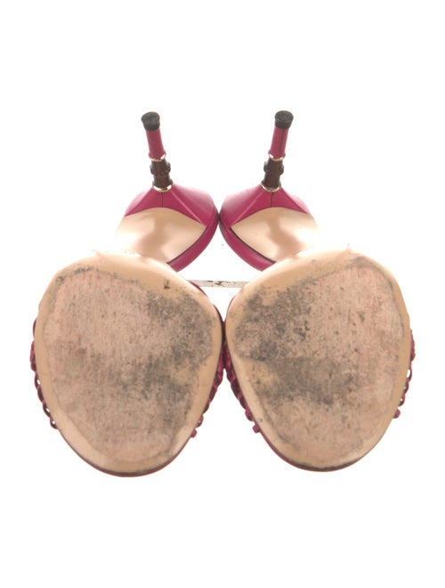 Gucci Bamboo Accent Leather Slides