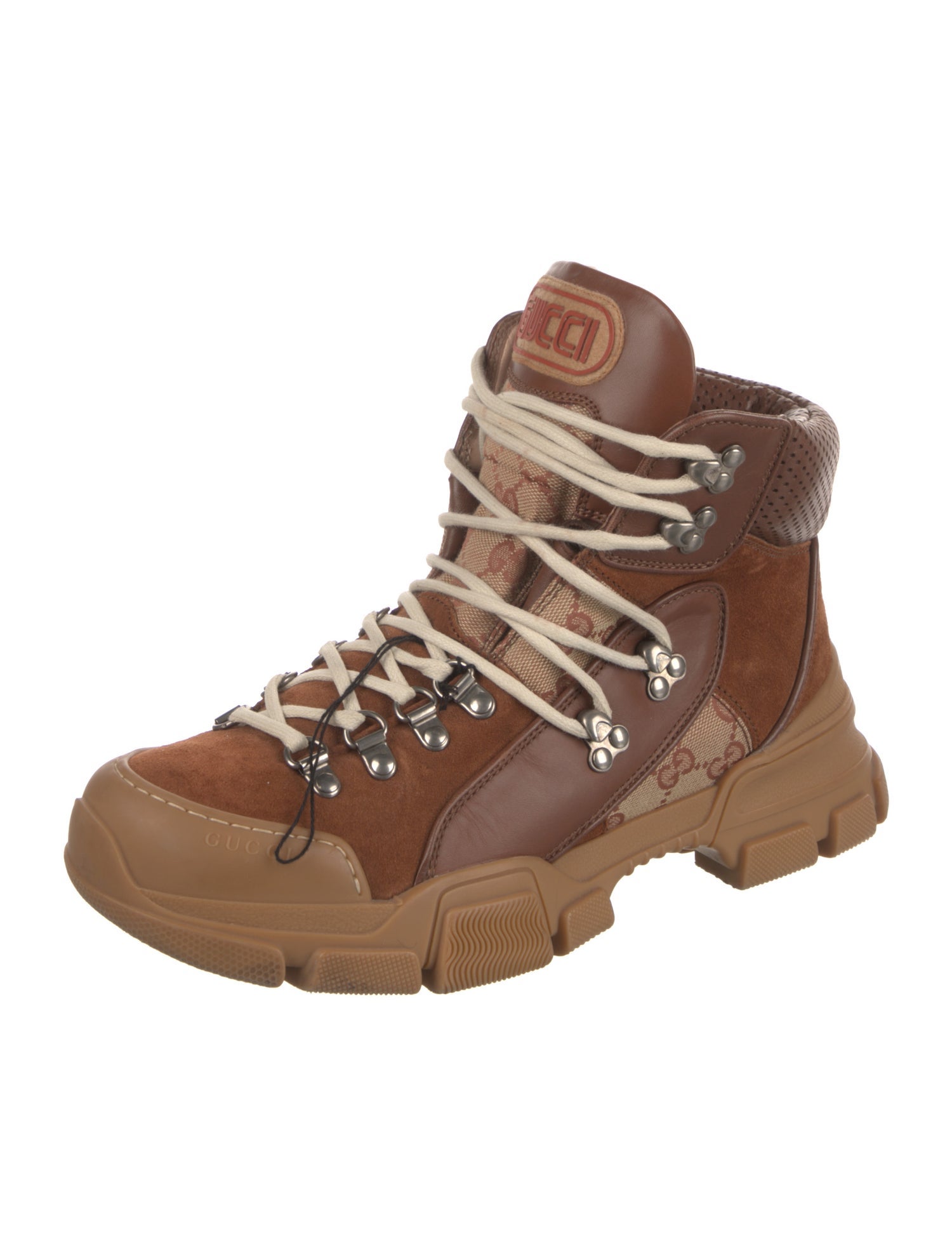 Gucci GG Supreme Suede Hiking Boots