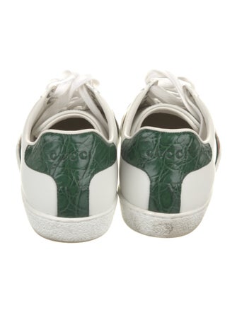 Gucci Leather Colorblock Pattern Sneakers