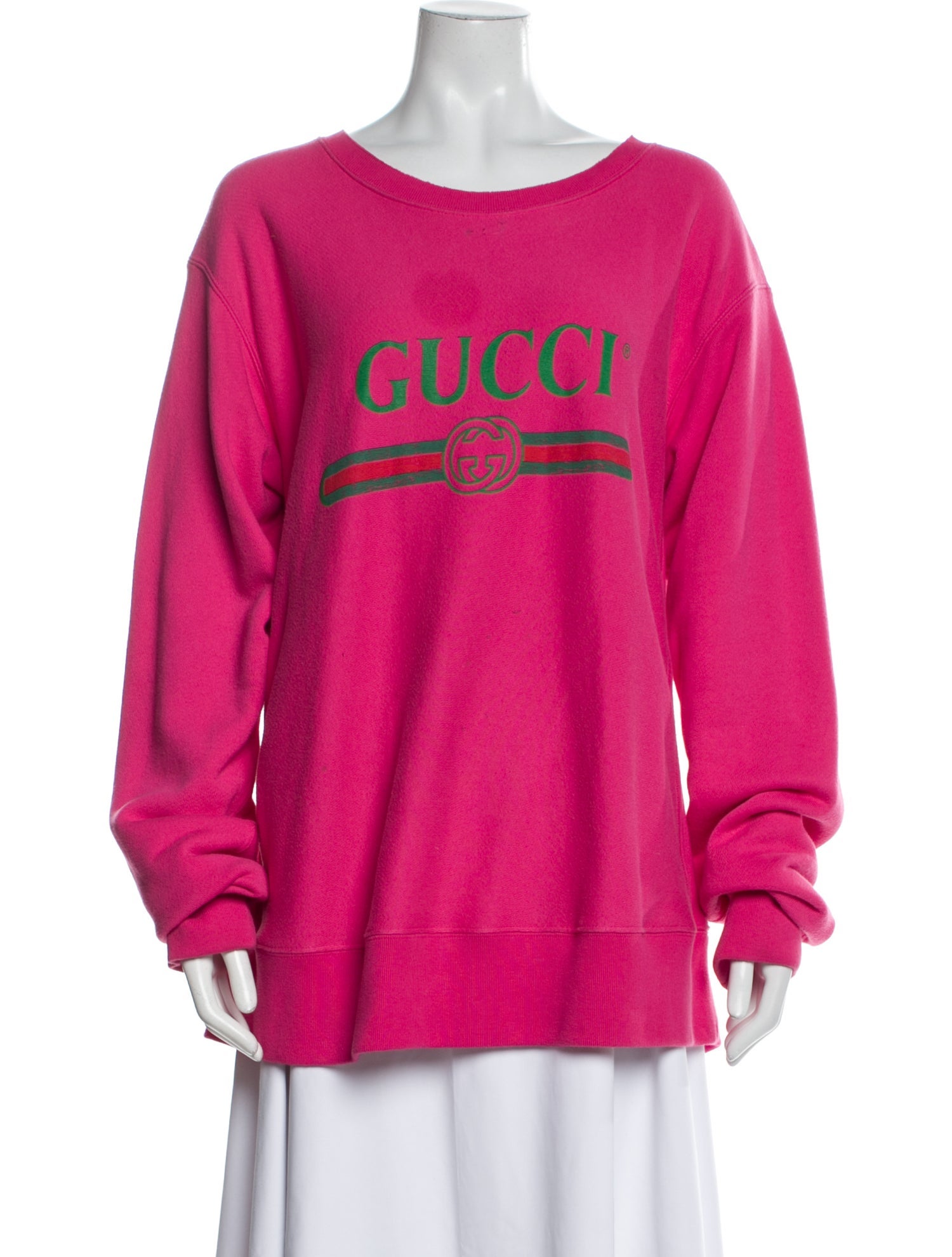Gucci Graphic Print Scoop Neck Sweatshirt