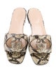 Gucci Interlocking G Logo Snakeskin Slides