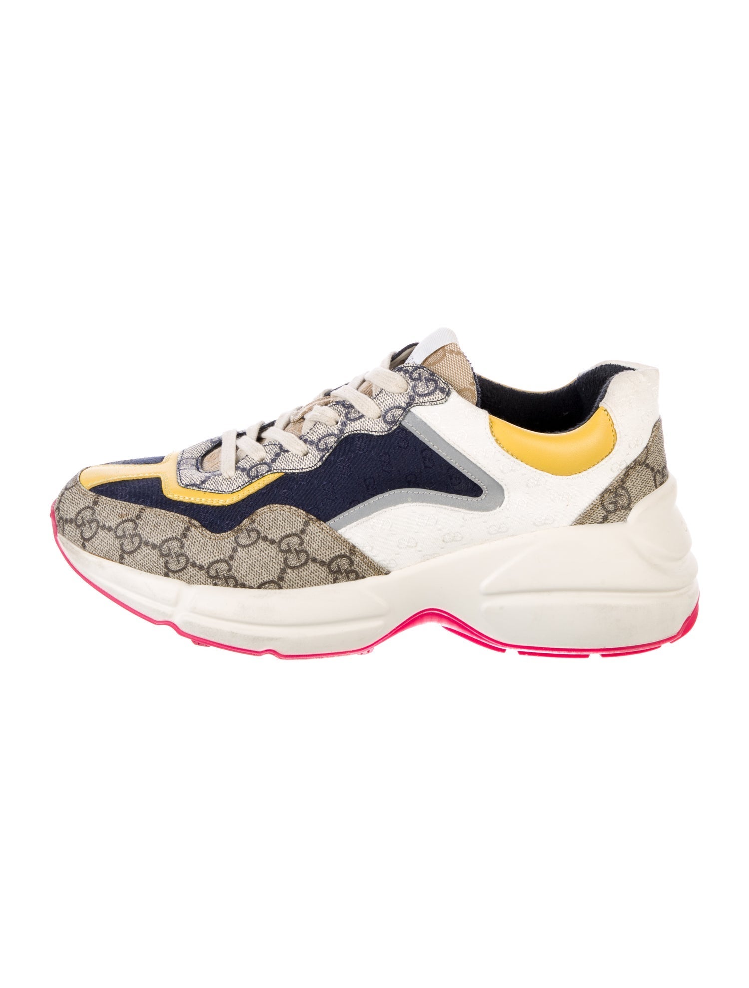 Gucci Canvas Printed Chunky Sneakers