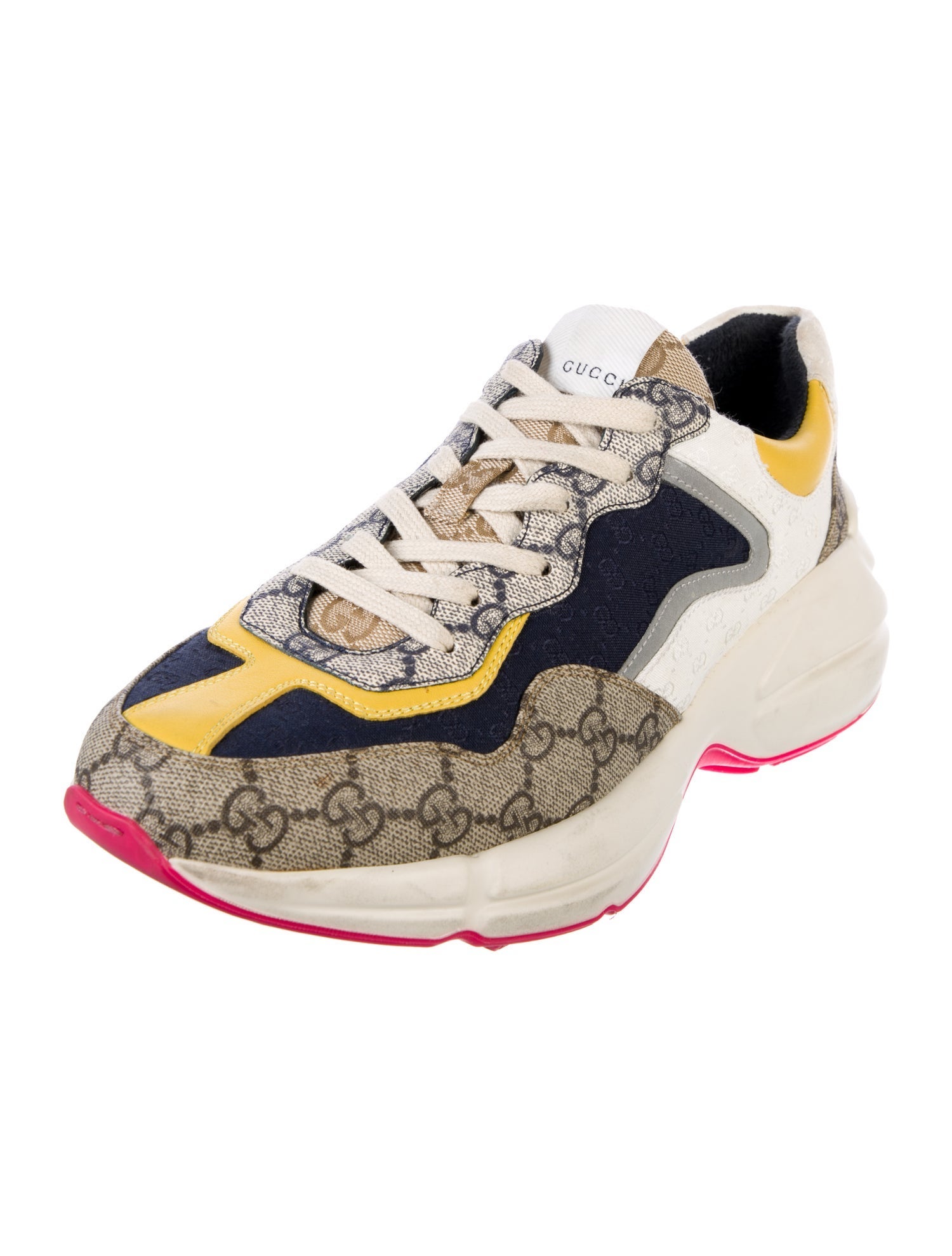 Gucci Canvas Printed Chunky Sneakers