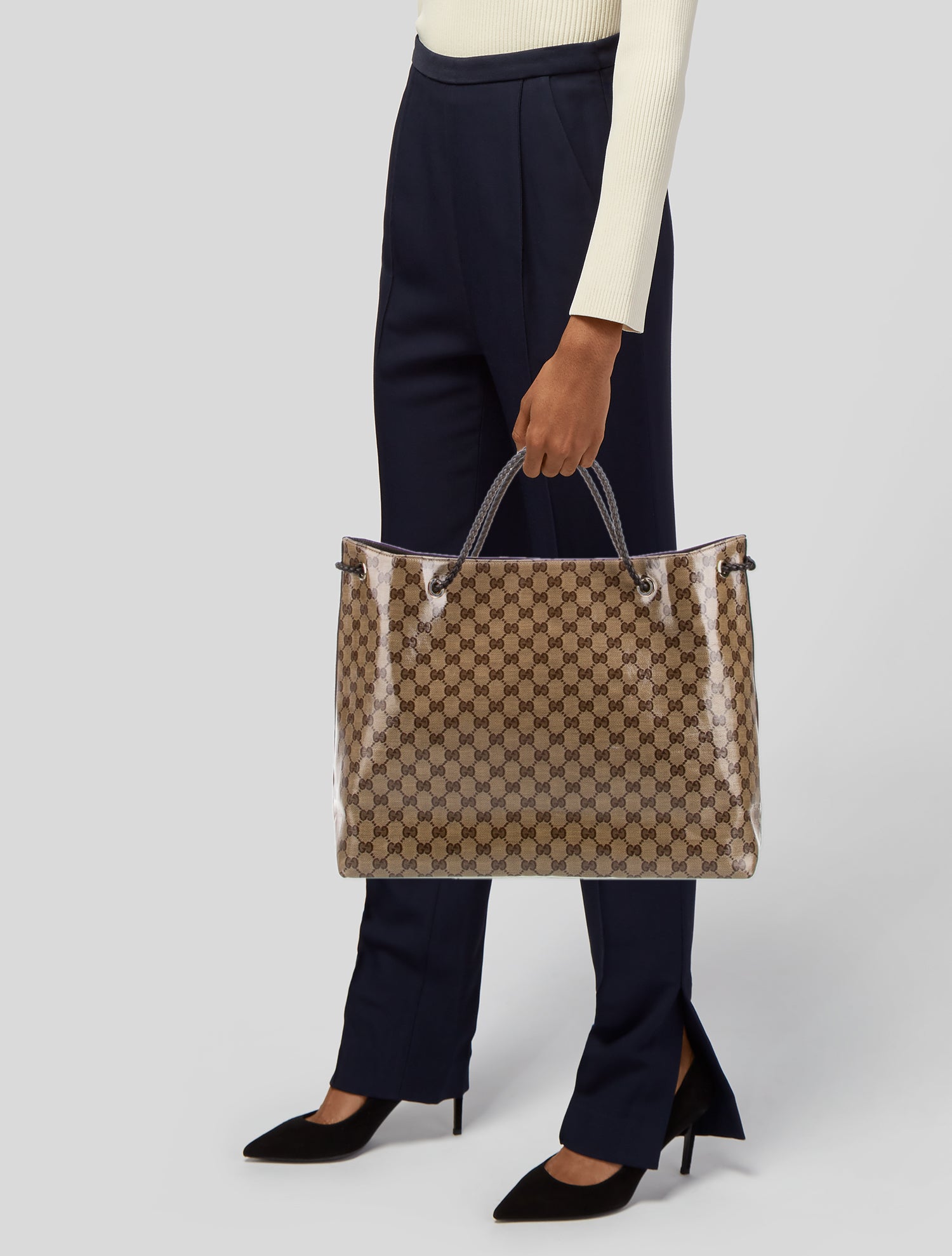 Gucci GG Crystal Gifford Large - Brown Totes, Handbags