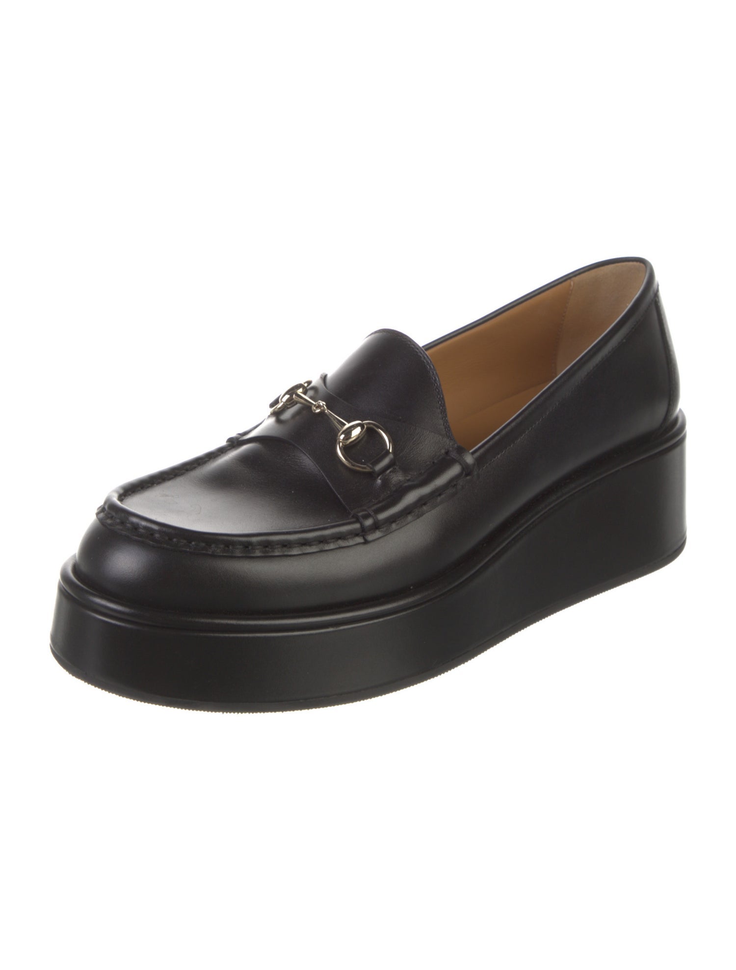 Gucci Horsebit Accent Leather Loafers