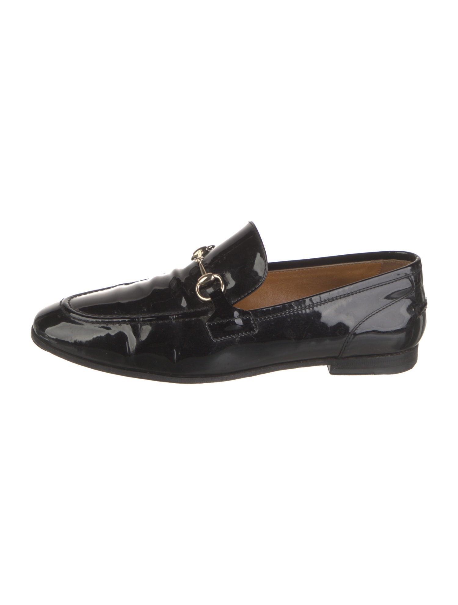 Gucci Horsebit Accent Patent Leather Loafers