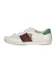 Gucci Web Accent Leather Sneakers