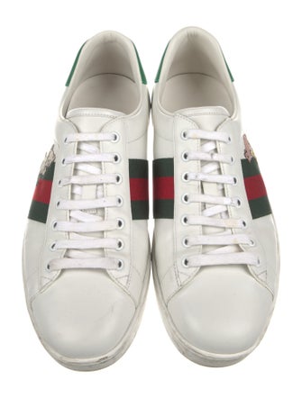 Gucci Web Accent Leather Sneakers