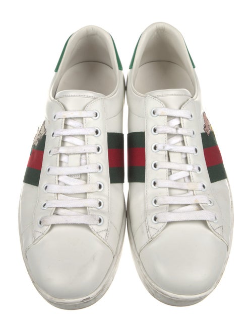 Gucci Web Accent Leather Sneakers