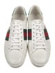 Gucci Web Accent Leather Sneakers