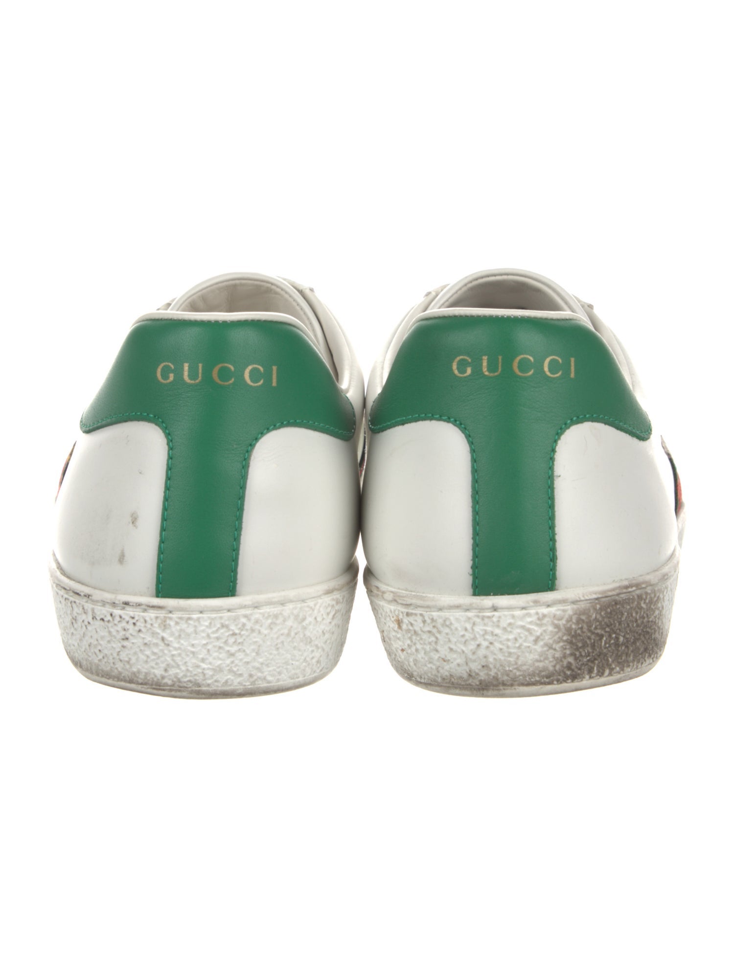 Gucci Web Accent Leather Sneakers