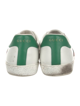 Gucci Web Accent Leather Sneakers