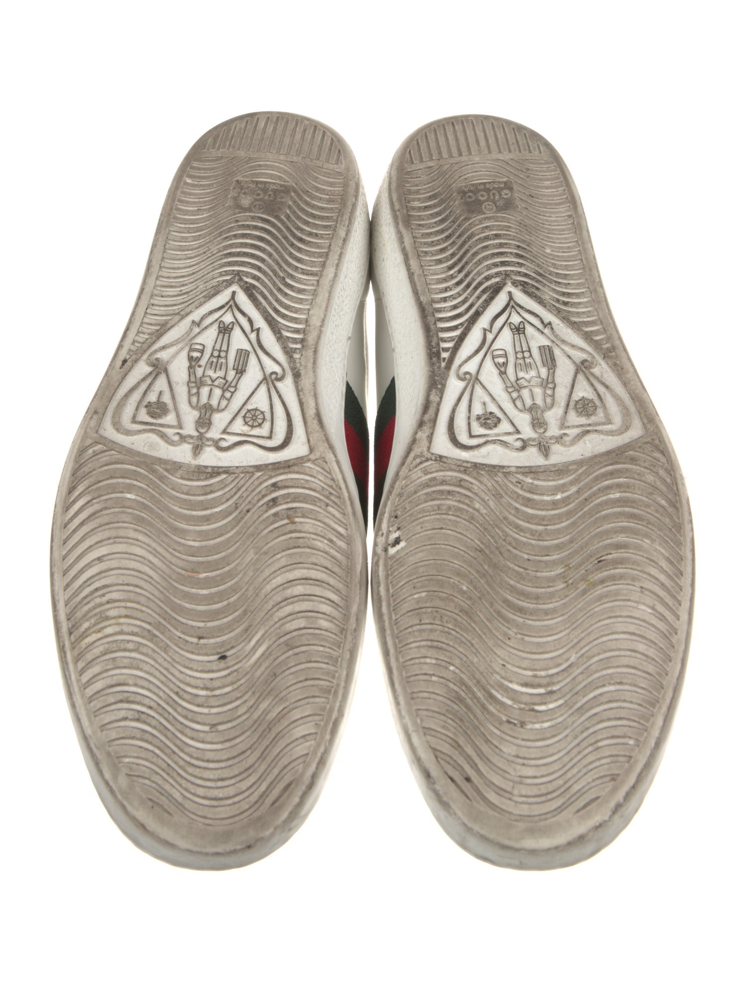 Gucci Web Accent Leather Sneakers