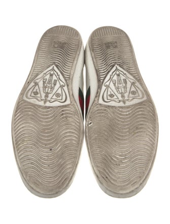 Gucci Web Accent Leather Sneakers