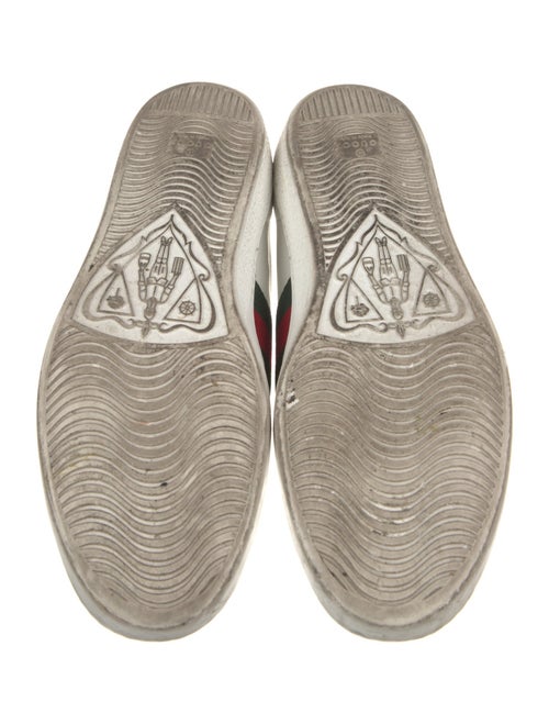 Gucci Web Accent Leather Sneakers