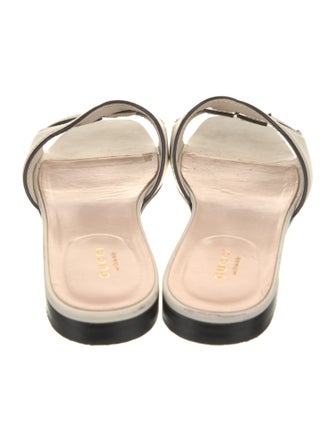 Gucci Interlocking G Logo Leather Slides