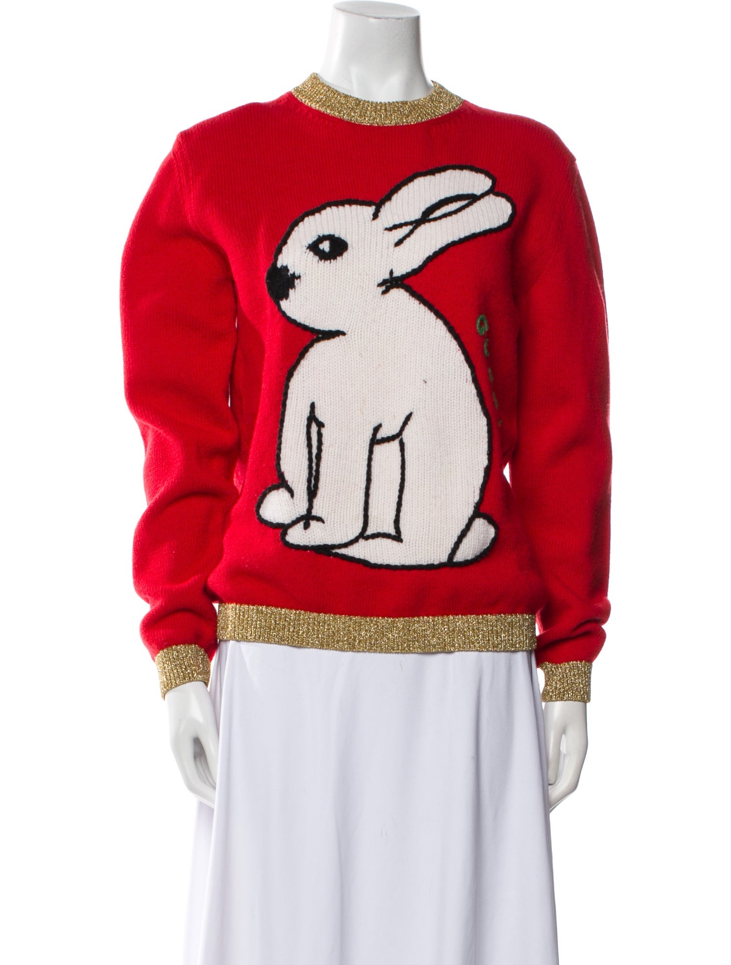 Gucci Wool Graphic Print Sweater