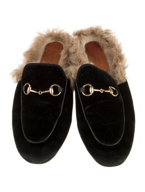 Gucci Horsebit Accent Velvet Mules