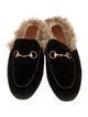 Gucci Horsebit Accent Velvet Mules